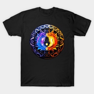 Yin Yang Art 018 Created by AI T-Shirt